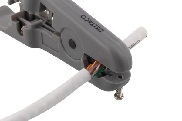 Universal cable stripper, cutting function, grey