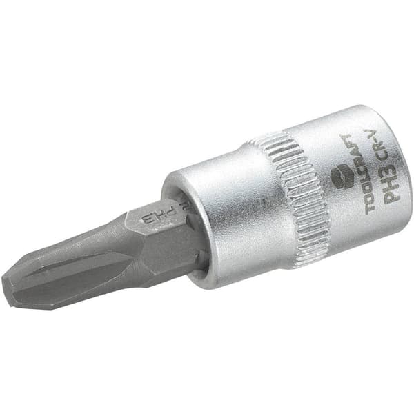 TOOLCRAFT 816053 Krydskærv Phillips Topnøgle-bit-indsats PH 3 1/4 (6,3 mm)