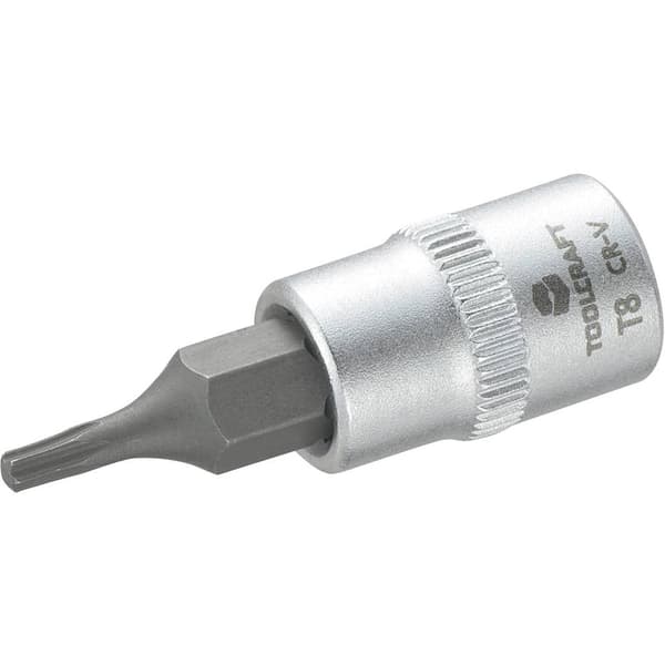 TOOLCRAFT T8 816078 T-profil Topnøgle-bit-indsats T 8 1/4 (6,3 mm)