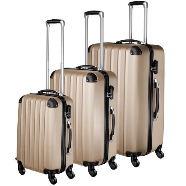 Koffert sett 3 deler hardcase ABS - Champagne