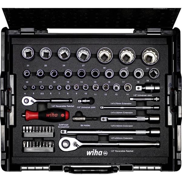 Wiha 44685 Topnøgle-bit-sæt 1/2, 1/4 395 mm