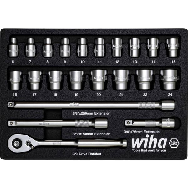 Wiha 44708 Länk-hylsnyckelinsats-set 280 mm