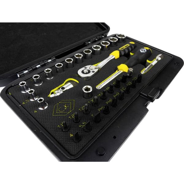 C.K T4660 Hylsnyckel-bitsinsats-set metrisk 1/4 36 delar T4660