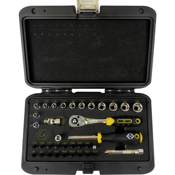 C.K T4660 Hylsnyckel-bitsinsats-set metrisk 1/4 36 delar T4660