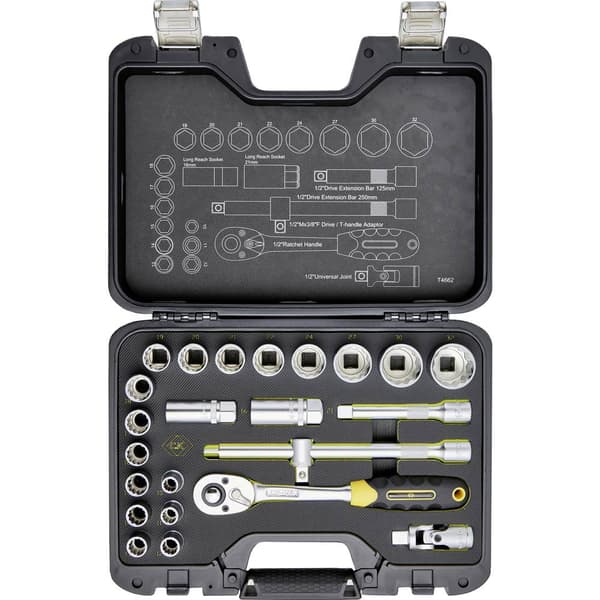 C.K T4662 Hylsnyckelsats metrisk 1/2 24 delar T4662