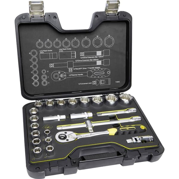 C.K T4662 Hylsnyckelsats metrisk 1/2 24 delar T4662
