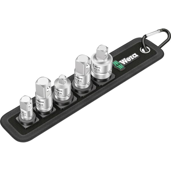 Wera 781/5 Set 1 05042680001 Hylsnyckel-bitsinsats-set Drivning 1/4, 3/8 5 delar
