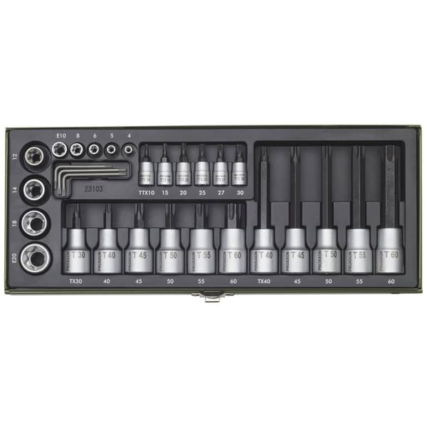 Proxxon Hylsnyckelsats 1/2, 1/4 29 delar 23103
