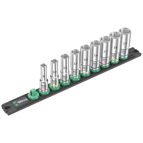 Wera B Deep Hylsnyckelsats imperial 3/8 9 delar 05005440001