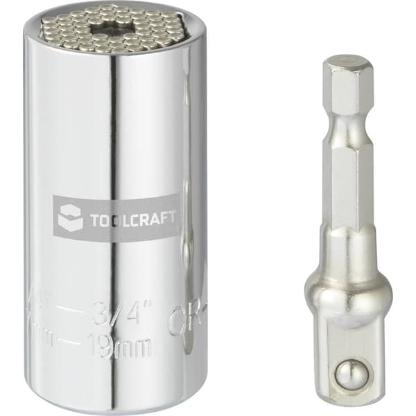 TOOLCRAFT Hylsnyckel-bitsinsats 1/4, 3/4 TO-7273935
