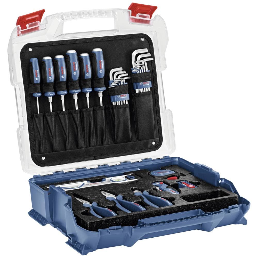 Bosch Professional Professional Handwerkzeug Set 40-teilig 1600A016BW Hantverkare, Hantverkare Verktygsset i väska