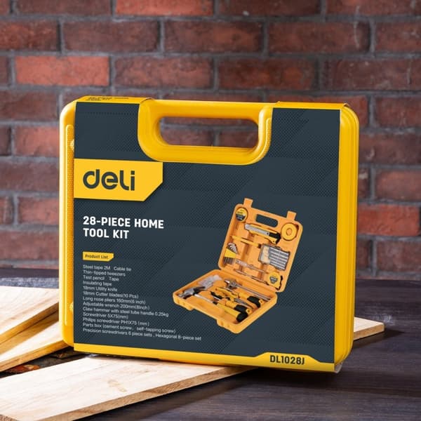 Household Tool Set 28 pcs Deli Tools EDL1028J