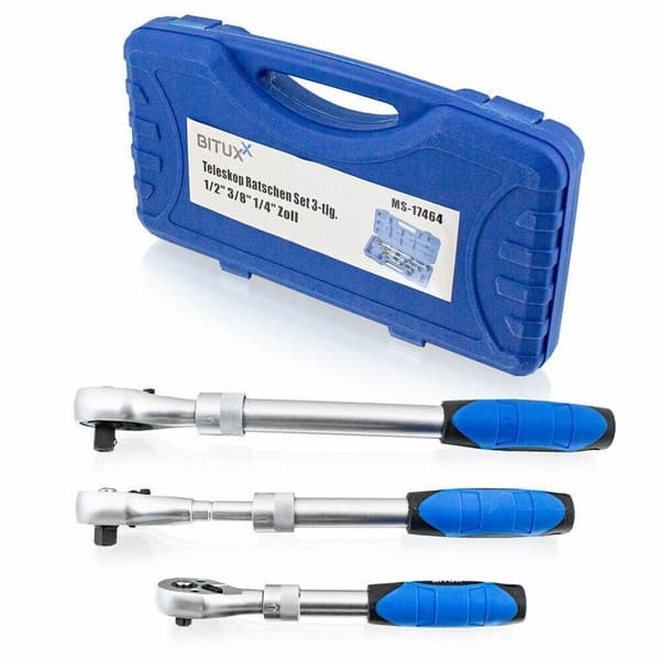 R�ipit matkalaukussa s��dett�v�t ty�kalut 1/2" 1/4" 3/8" BITUXX