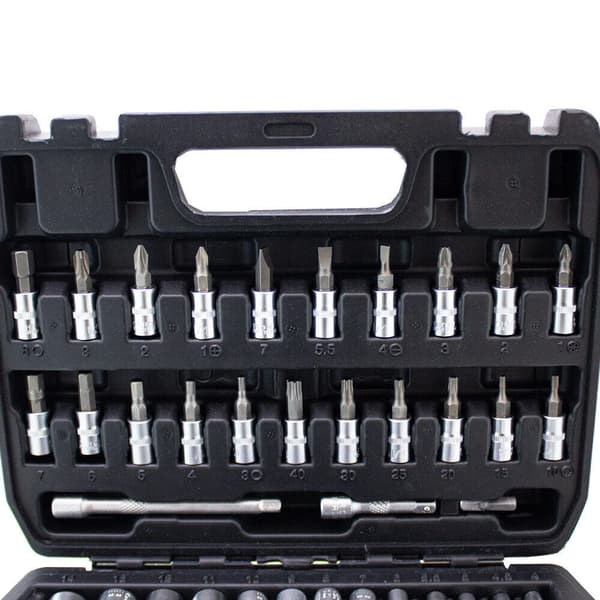 Nyckelsats, verktygssats, 45 element, sp�rr + hylsbits