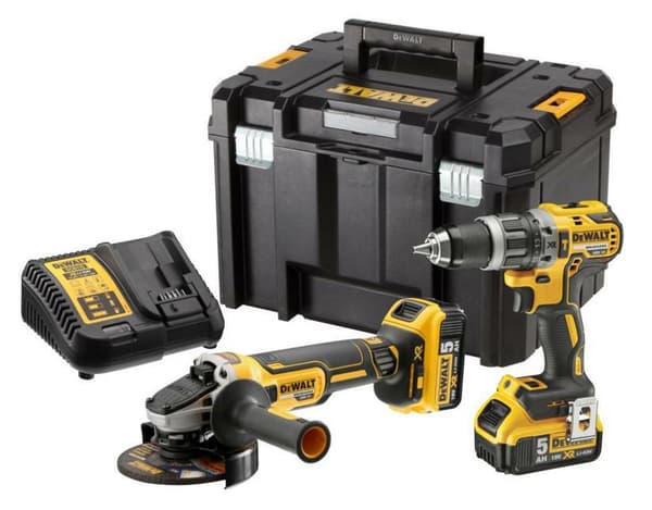 DEWALT.COMBO SÆT 18V (DCD796+DCG405) 2x5,0Ah TSTAK VI DCK2080P2T