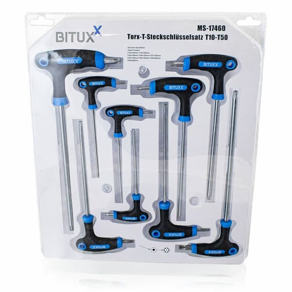 Torx L jakoavainsarja T10-T50 kahvalla 9 kpl BITUXX