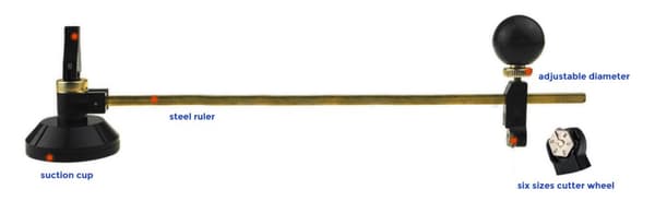 Cirkelglasskærer (80 cm i diameter)