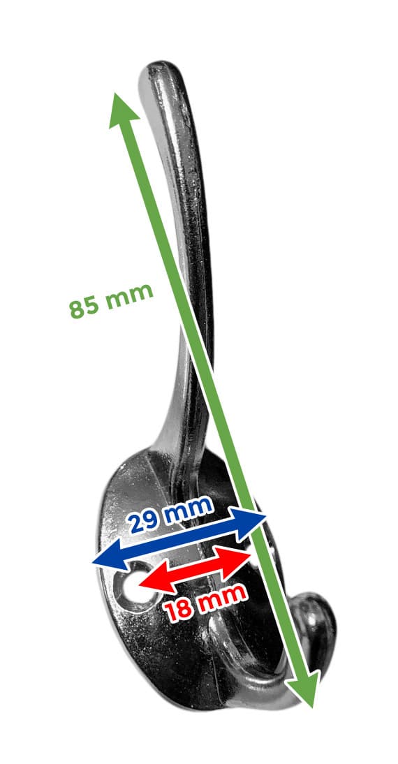 Set med 6 metallkrokar/hängare för jackor och hattar (färg: koppar)