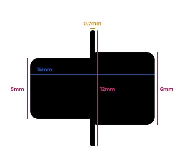 Sæt med 120 plastreoler (hvid, 5 & 6 mm, 15 mm længde)