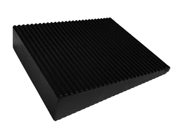 Sæt med 6 kile dørpropper (PVC, sort, 5x16x60x70 mm)