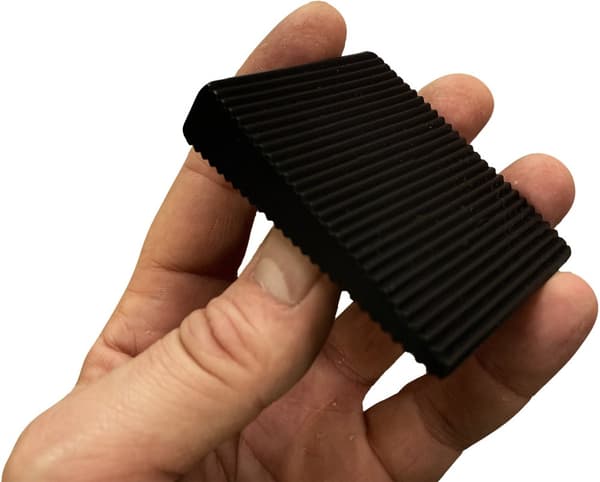 Sats med 6 kilformade dörrstoppare (pvc, svart, 5x16x60x70 mm)