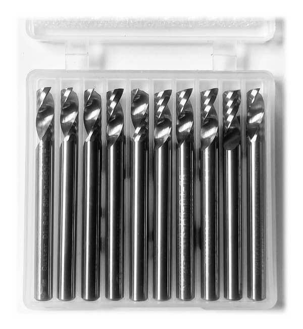 Set HQ mikro yksiurainen jyrsin (4,0 mm, 10 kpl)