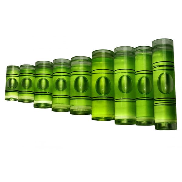 Sæt med 20 hætteglas til vaterpas (størrelse 11: 9,0x50,0 mm)