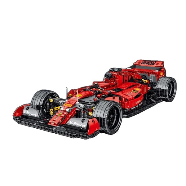 Röd F1 Formel Byggsats, 1054 delar, Kompatibel med Andra Byggsystem,ingen låda