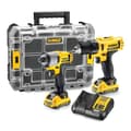 Miniatyrbild 1 av 2: DeWALT DCK211D2T skruvmejsel/slagskruvdragare Svart, Grå, Gul