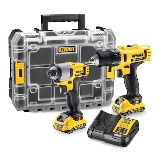 DeWALT DCK211D2T skruvmejsel/slagskruvdragare Svart, Grå, Gul