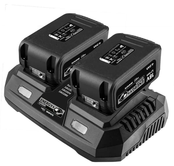 Energy+ sæt: 2x 4ah batterier med dobbeltoplader