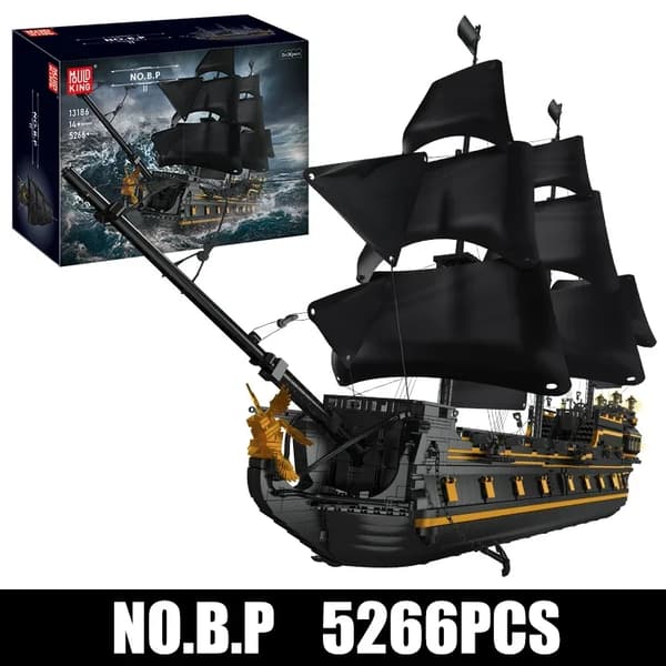 Piratskib Byggeklods Sæt, Kompatibelt med Byggeklodser, CE Certificeret,13186