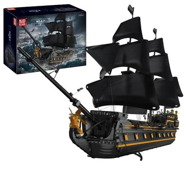 Piratskib Byggeklods Sæt, Kompatibelt med Byggeklodser, CE Certificeret,13186