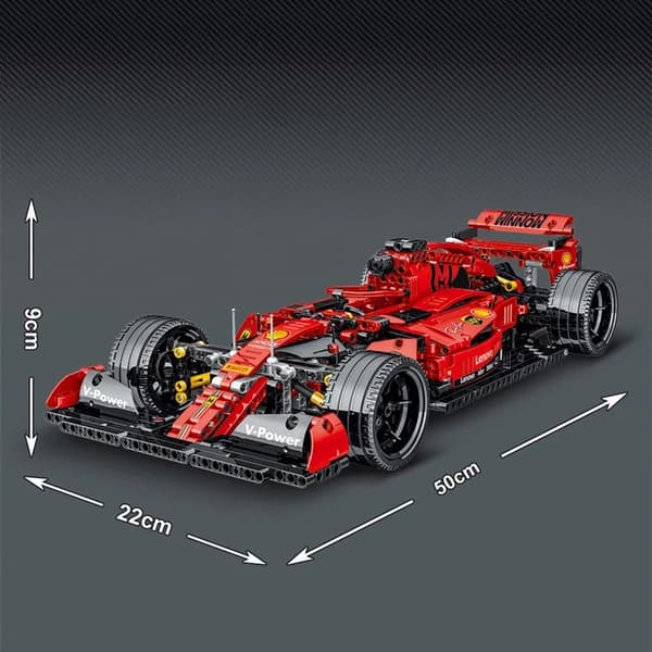 Rød F1 Formel Konstruktionssæt, 1054 dele, Kompatibel med Andre Byggesystemer,ingen kasse
