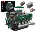 Miniatyrbillede 1 af 2: Mould King Motoriseret V8 Motor, Miljøvenligt ABS Materiale,original boks emballage