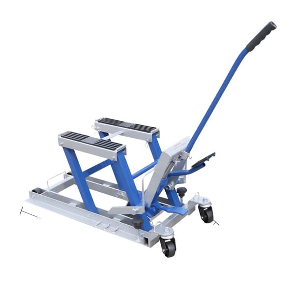 Moottoripyörän hydraulinen korjausteline, 680 kg kuormituskapasiteetti, säädettävä korkeussäätöalue,Sininen