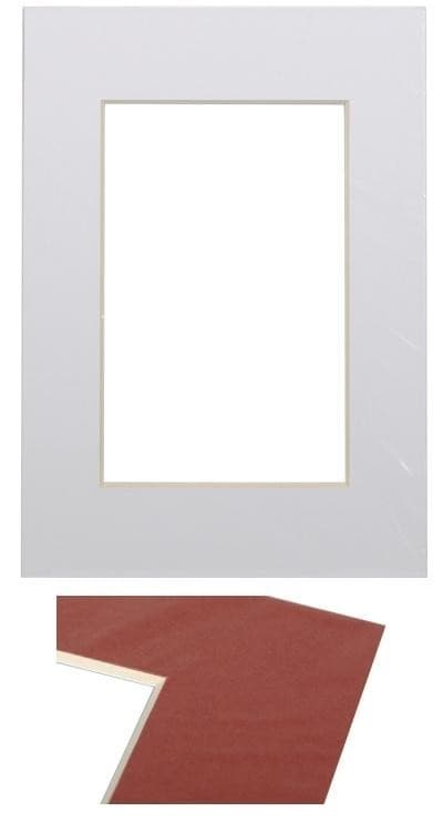 Sæt med 5 produkter. Passepartout 30x40, ultra hvid