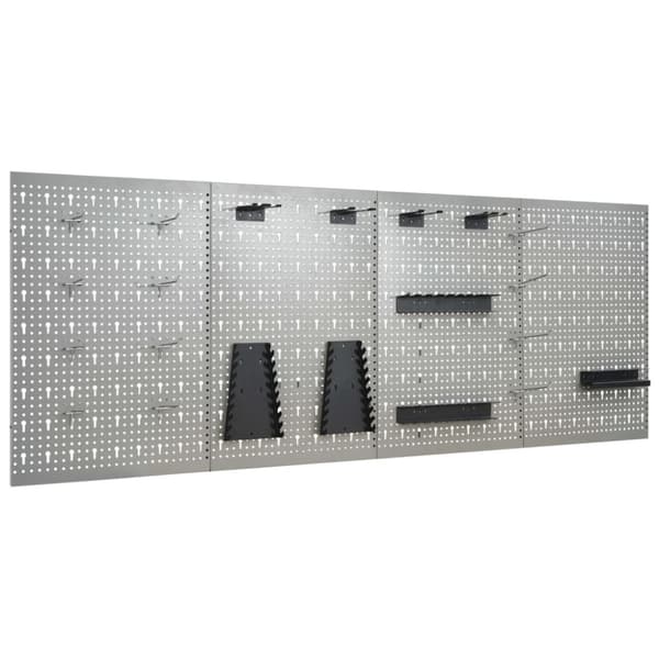 vidaXL vægmonterede værktøjspaneler 4 stk. 40x58 cm stål -  Værktøjsopbevaring & -sorteriing