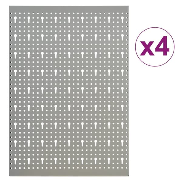 vidaXL vægmonterede værktøjspaneler 4 stk. 40x58 cm stål -  Værktøjsopbevaring & -sorteriing