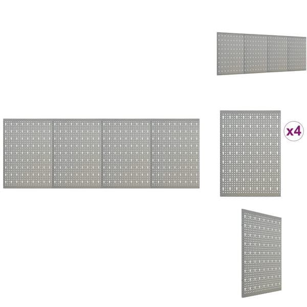 Værktøjsopbevaring & -sorteriing - Living vægmonterede værktøjspaneler 4 stk. 40x58 cm stål