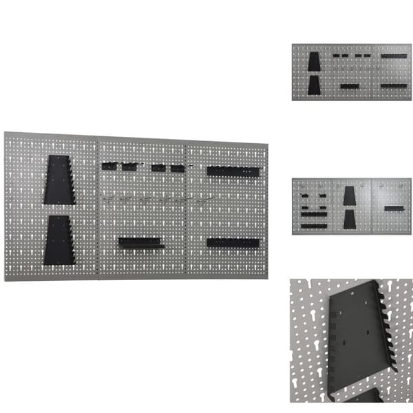 Værktøjsopbevaring & -sorteriing - Living vægmonterede værktøjspaneler 3 stk. 40x58 cm stål