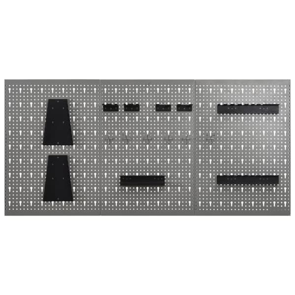 Vægmonterede værktøjspaneler 3 stk. 40x58 cm stål - Værktøjspanel - Værktøjspaneler - Home & Living