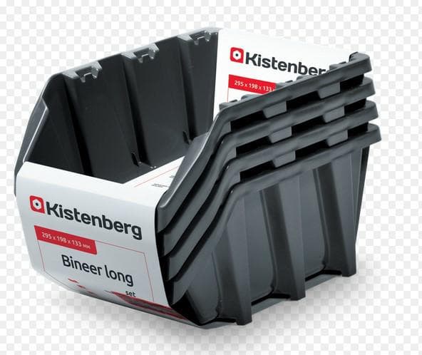 KISTENBERG BRICKOR 30 BINER LÅNG 4 st. SVART 295x198x133mm