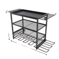 Miniatyrbillede 1 af 2: Håndværktøjsorganisator, kraftig metal konstruktion, vægmonteret design,sort