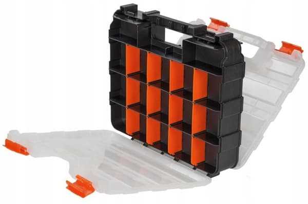 Dobbeltsidet værkstedsorganisator med værktøjsholder 32x26 cm