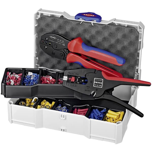 Knipex 97 90 22 Crimptång Isolerad kabelsko, Isolerat kontaktdon, Isolerad strömkontakt 0.5 till 6 mm² Inkl. kabelskala
