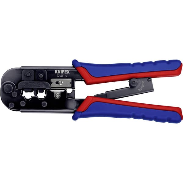 Knipex 97 51 10 Crimptång Modularkontakt (västerländsk) RJ11, RJ12, RJ45