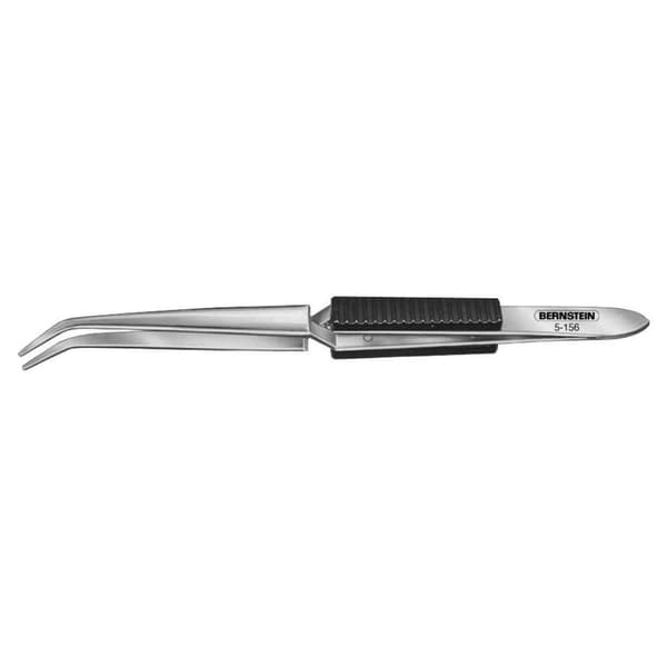 Bernstein Tools for Electronics 5-156 Lödpincett Flat-rund, böjd 160 mm