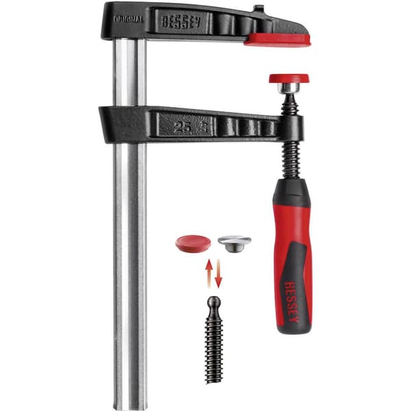 Skruvtving av aducergods TG-2K 1000/120 Bessey TG100S12-2K Spännvidd (max.):1000 mm Gapdjup:120 mm