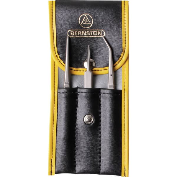 Bernstein Tools for Electronics 5-030 Pincett-set 3 delar Superspets, Trubbig, Spets, böjd, fin